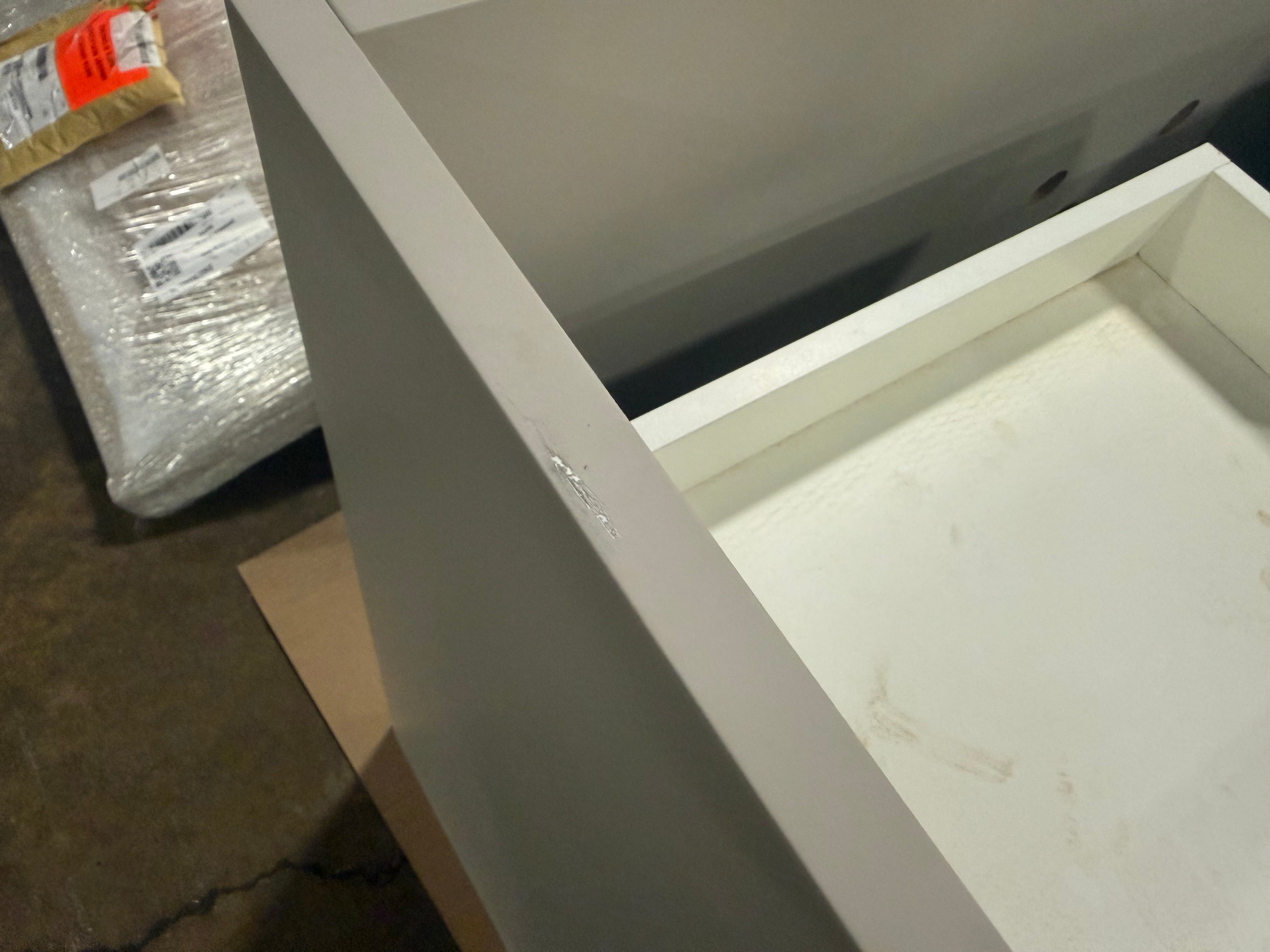DOCA Modern 47" Matte Off White Freestanding Single Vanity Base