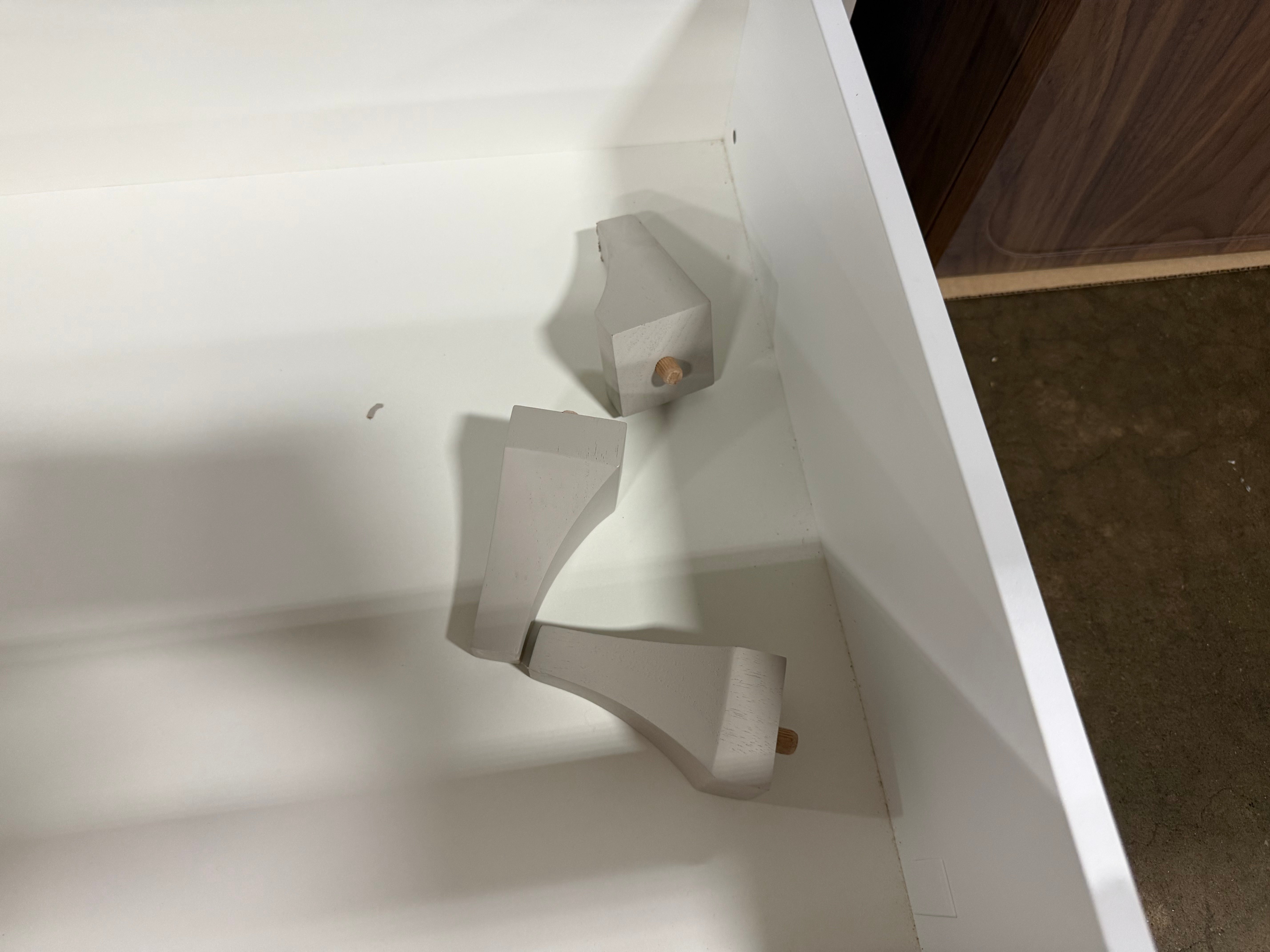 DOCA Modern 47" Matte Off White Freestanding Single Vanity Base