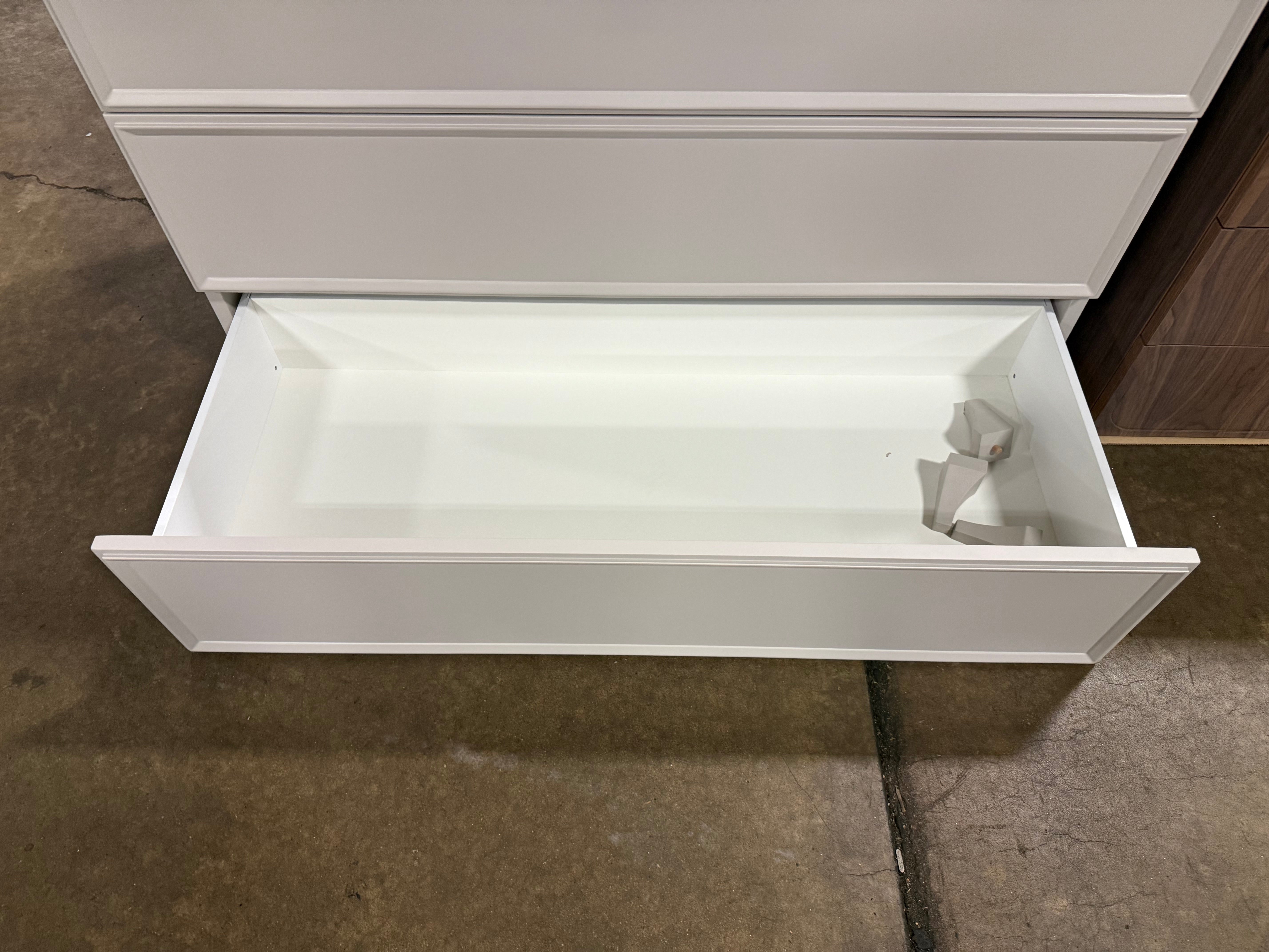 DOCA Modern 47" Matte Off White Freestanding Single Vanity Base
