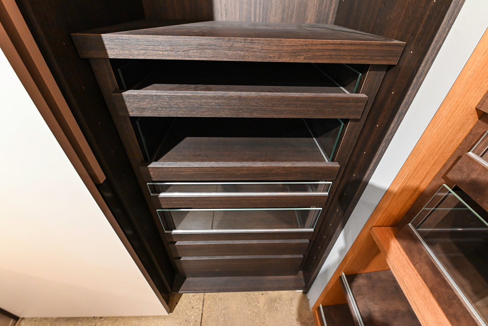 Modern Natural Wood Toned Complete Wardrobe Closet System