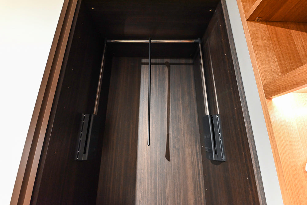 Modern Natural Wood Toned Complete Wardrobe Closet System