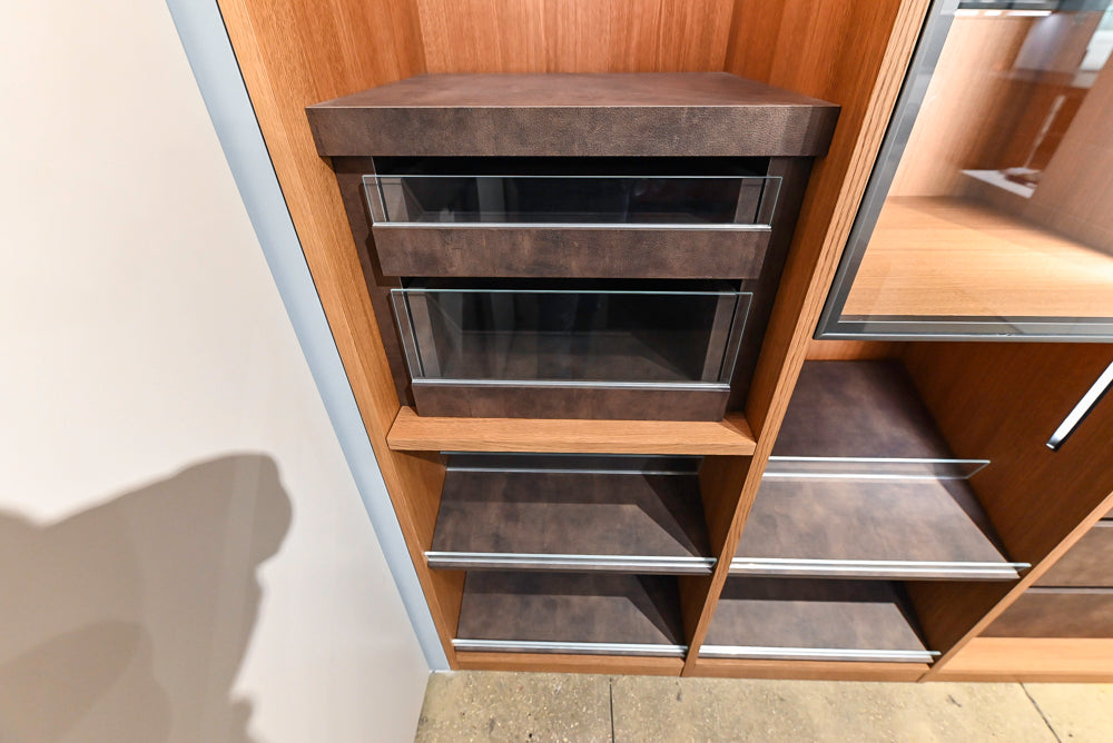 Modern Natural Wood Toned Complete Wardrobe Closet System