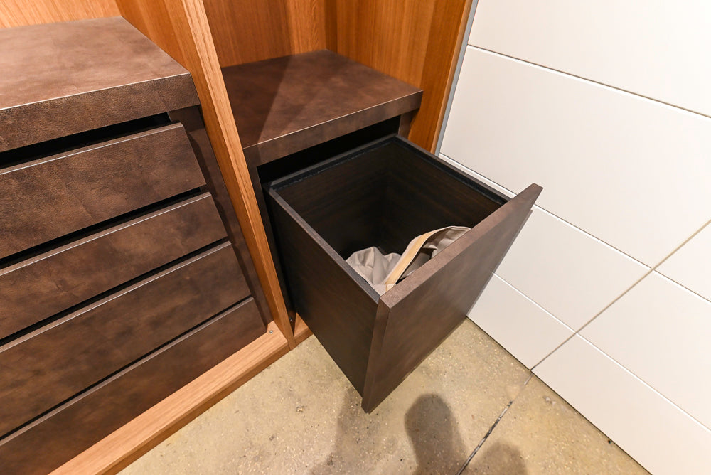 Modern Natural Wood Toned Complete Wardrobe Closet System