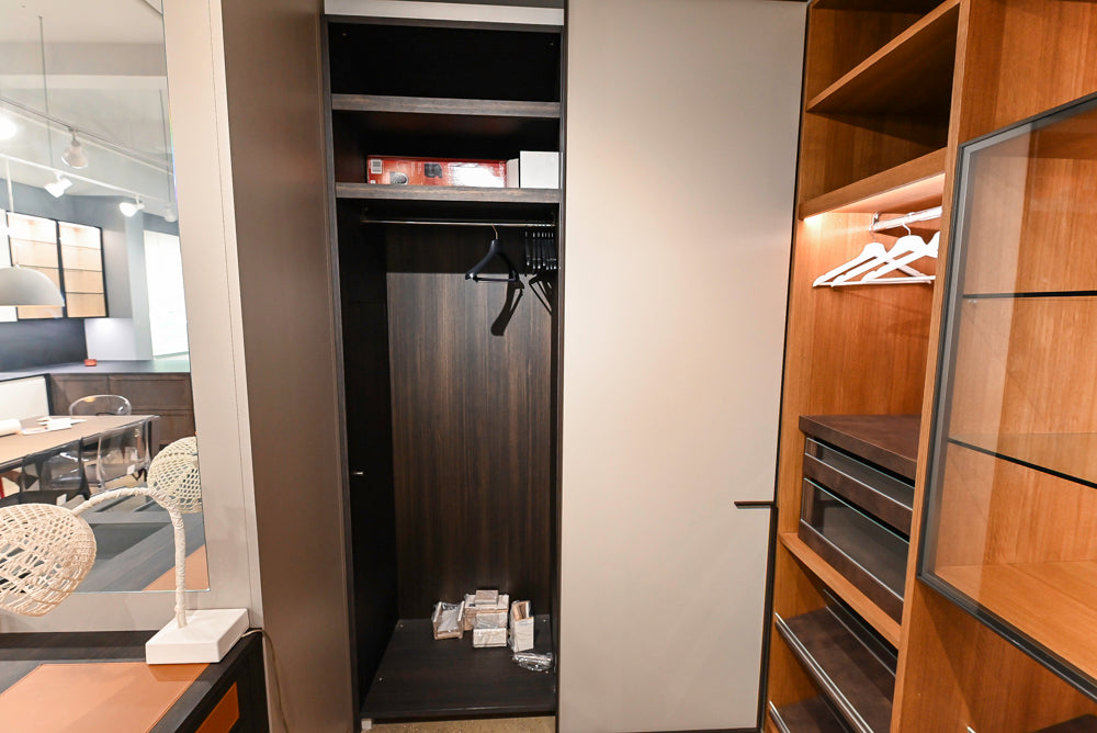 Modern Natural Wood Toned Complete Wardrobe Closet System