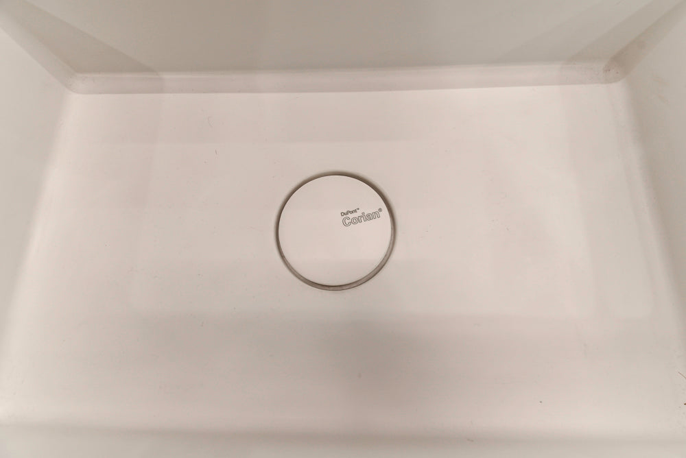 White Modern Vanity Set with Double Sinks and Matching Wardrobe Closet System