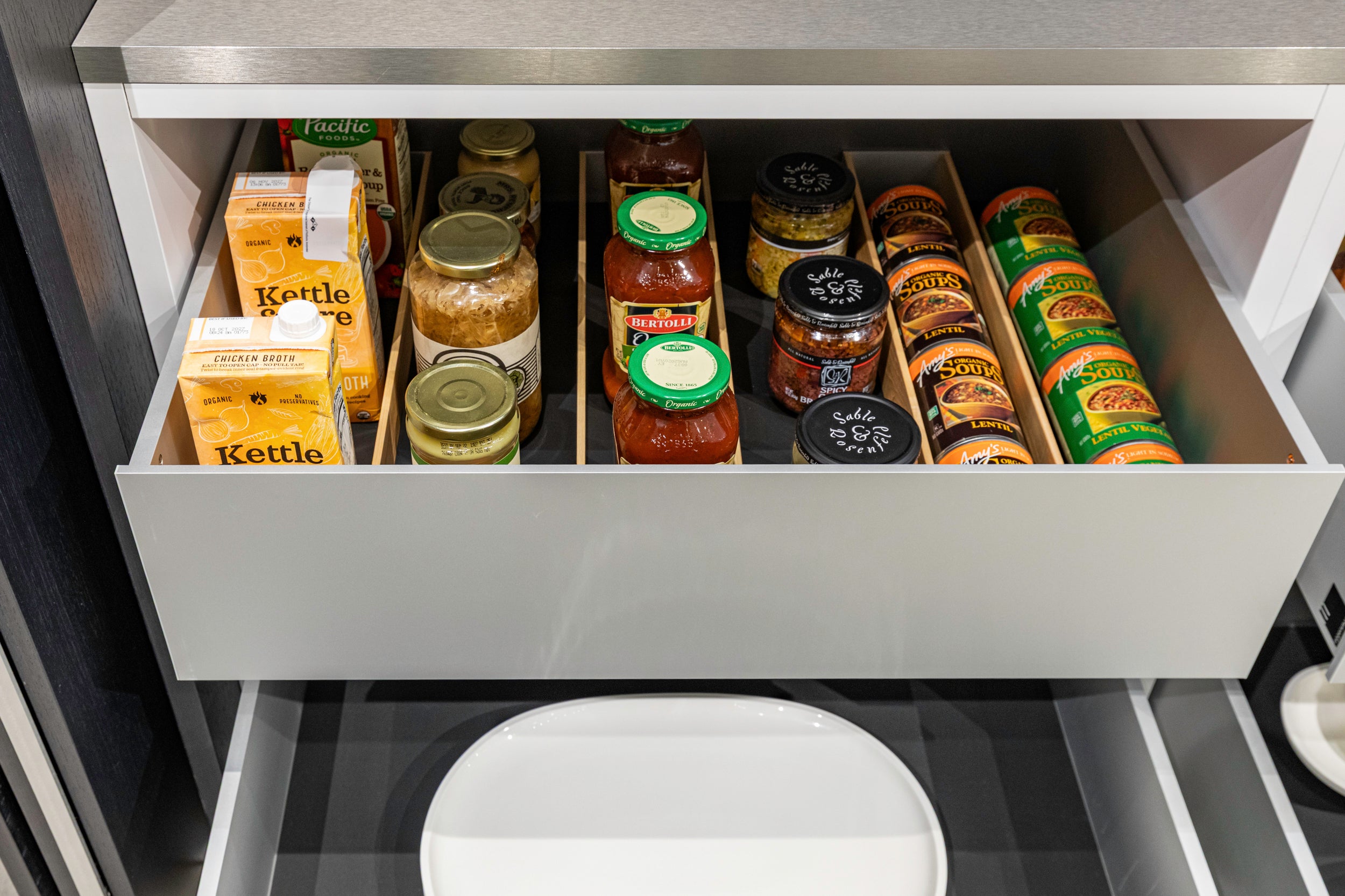 eggersmann USA E-Line Graphite Black Bi-Fold Pocket Door Pantry Wall
