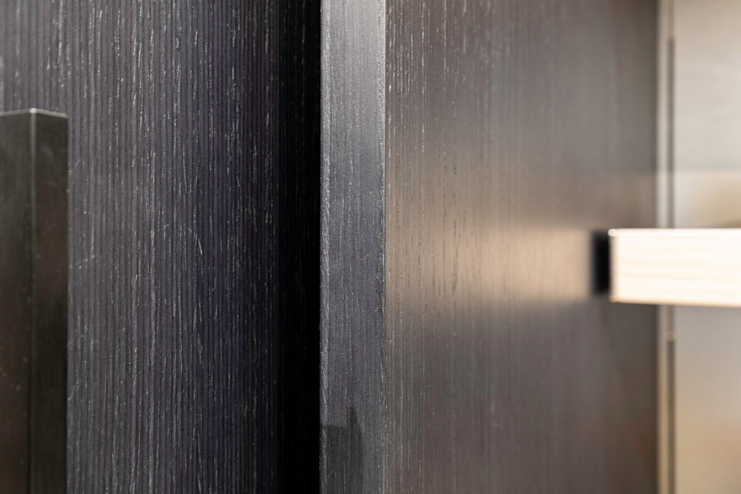 eggersmann USA E-Line Graphite Black Bi-Fold Pocket Door Pantry Wall