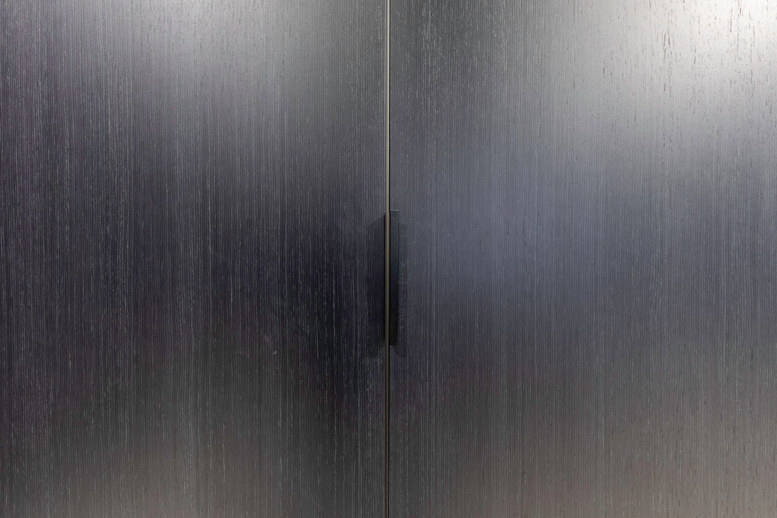 eggersmann USA E-Line Graphite Black Bi-Fold Pocket Door Pantry Wall
