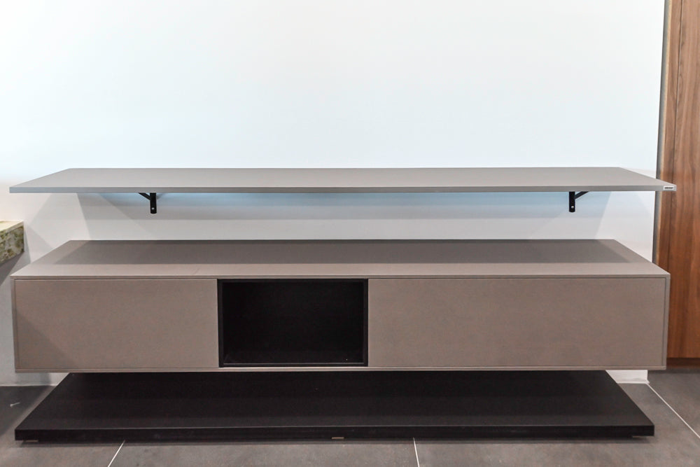 Häcker Modern Matte Grey Wall Mount Floating Buffet