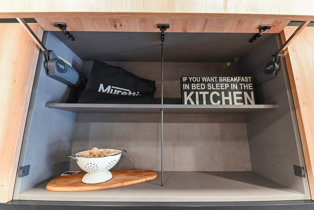 copatlife Modern Textured Wood Look Dry Bar with Wolf Microwave Oven