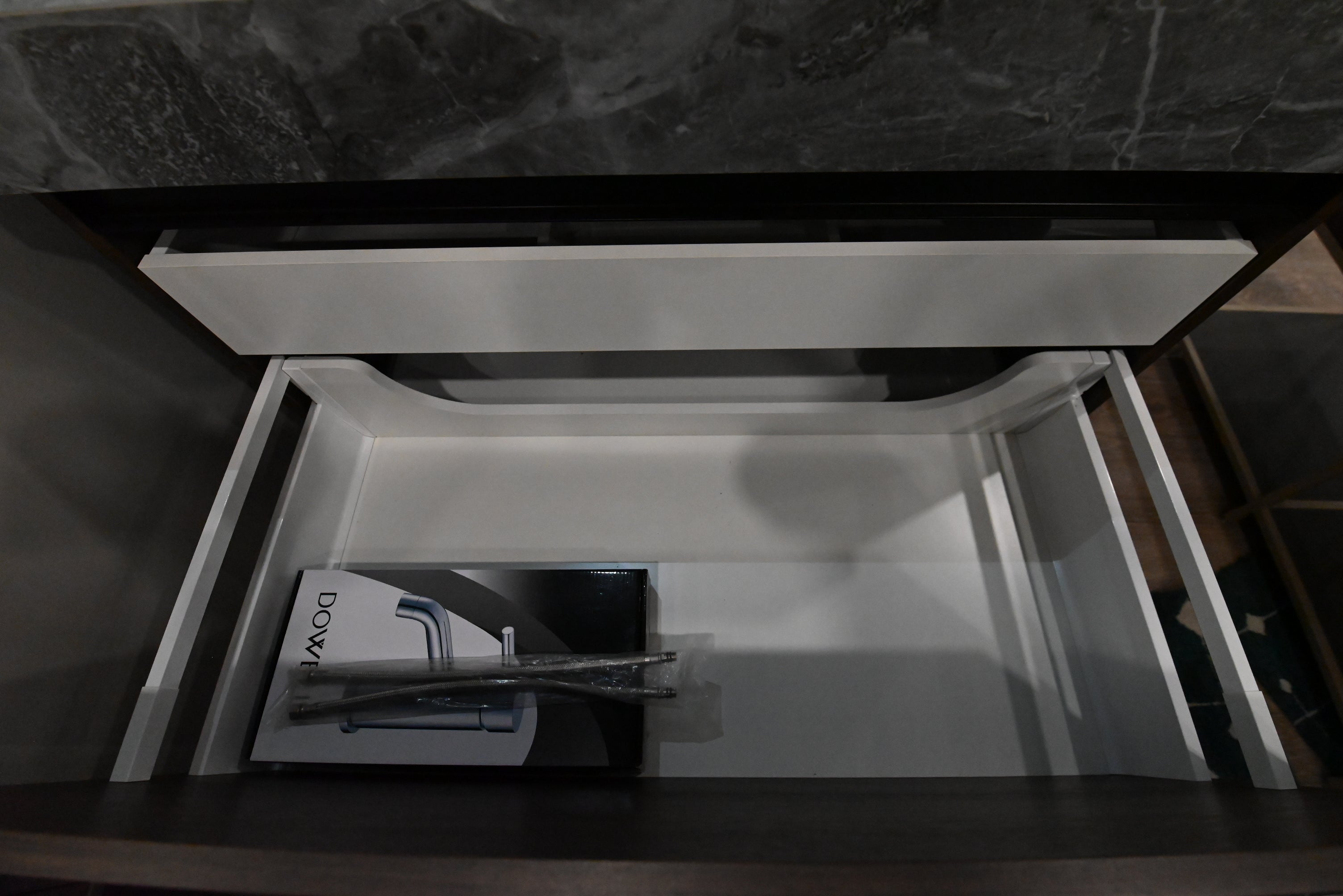 Synergie 41.5" Forestal Dark Floating Vanity with Integrated Sink Top and Faucet