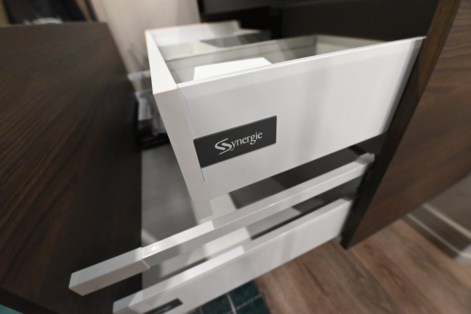 Synergie 41.5" Forestal Dark Floating Vanity with Integrated Sink Top and Faucet