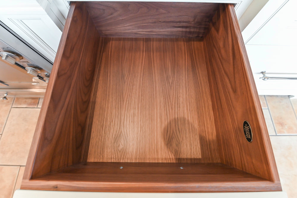 Showcase Transitional White Kitchen with Marble Countertops and La Cornue Chateau 120 Range with French Top