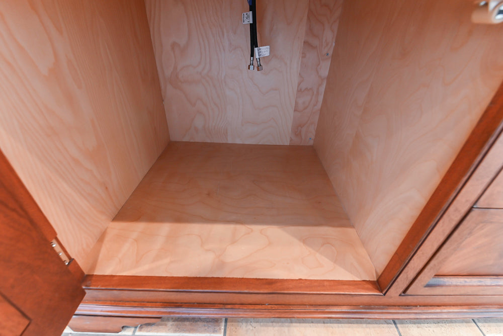 Showcase Transitional White Kitchen with Marble Countertops and La Cornue Chateau 120 Range with French Top