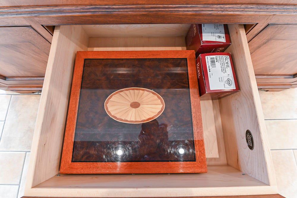 Showcase Transitional White Kitchen with Marble Countertops and La Cornue Chateau 120 Range with French Top