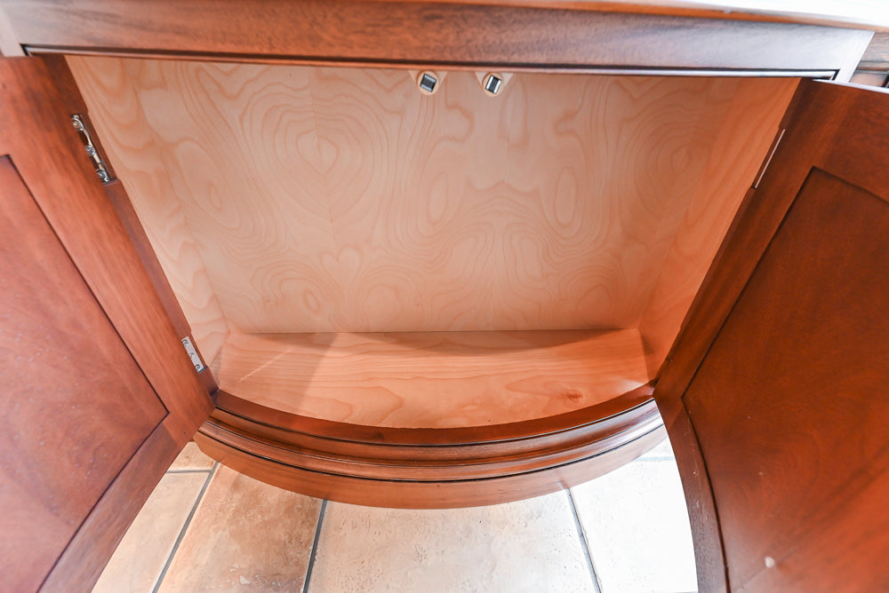 Showcase Transitional White Kitchen with Marble Countertops and La Cornue Chateau 120 Range with French Top