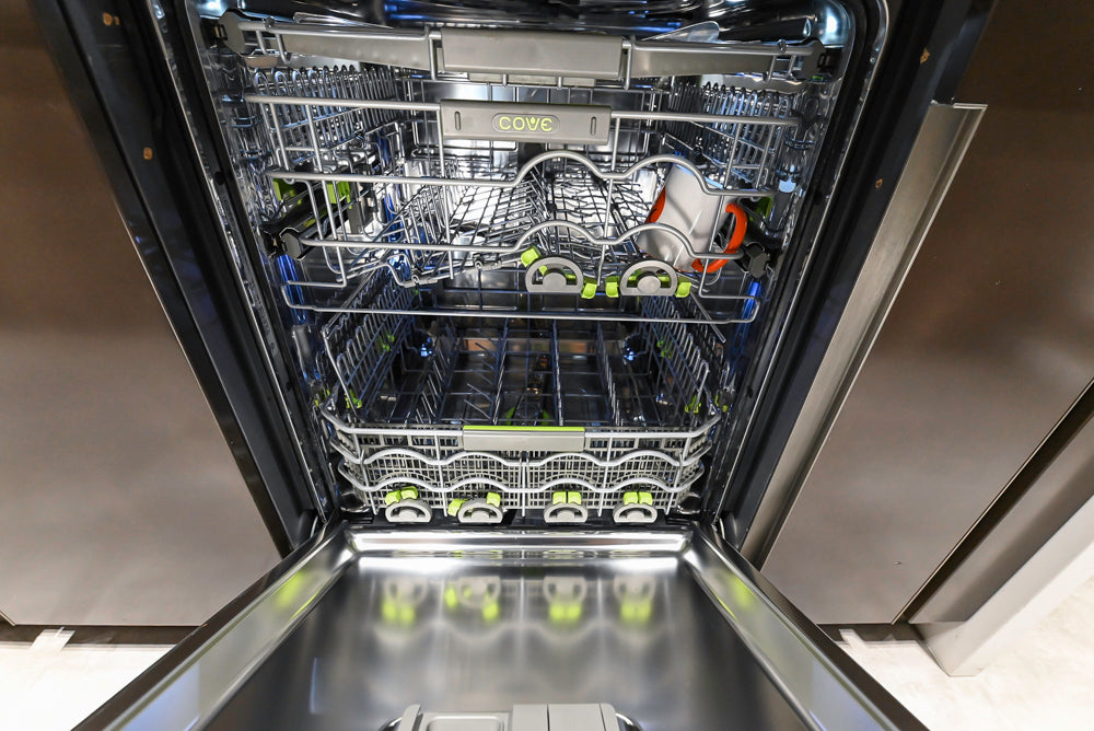 Composit Modern Brown Kitchen with Waterfall Island, Stone Countertops and Wolf & Sub-Zero Appliances