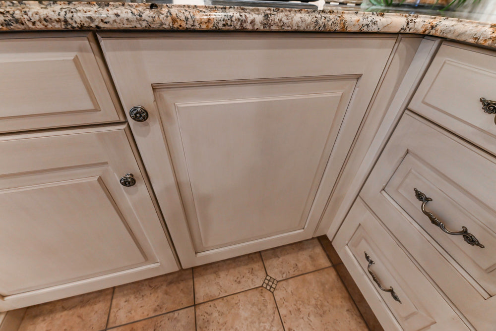 Signature Custom Traditional White Kitchen with Granite Countertops and Appliances