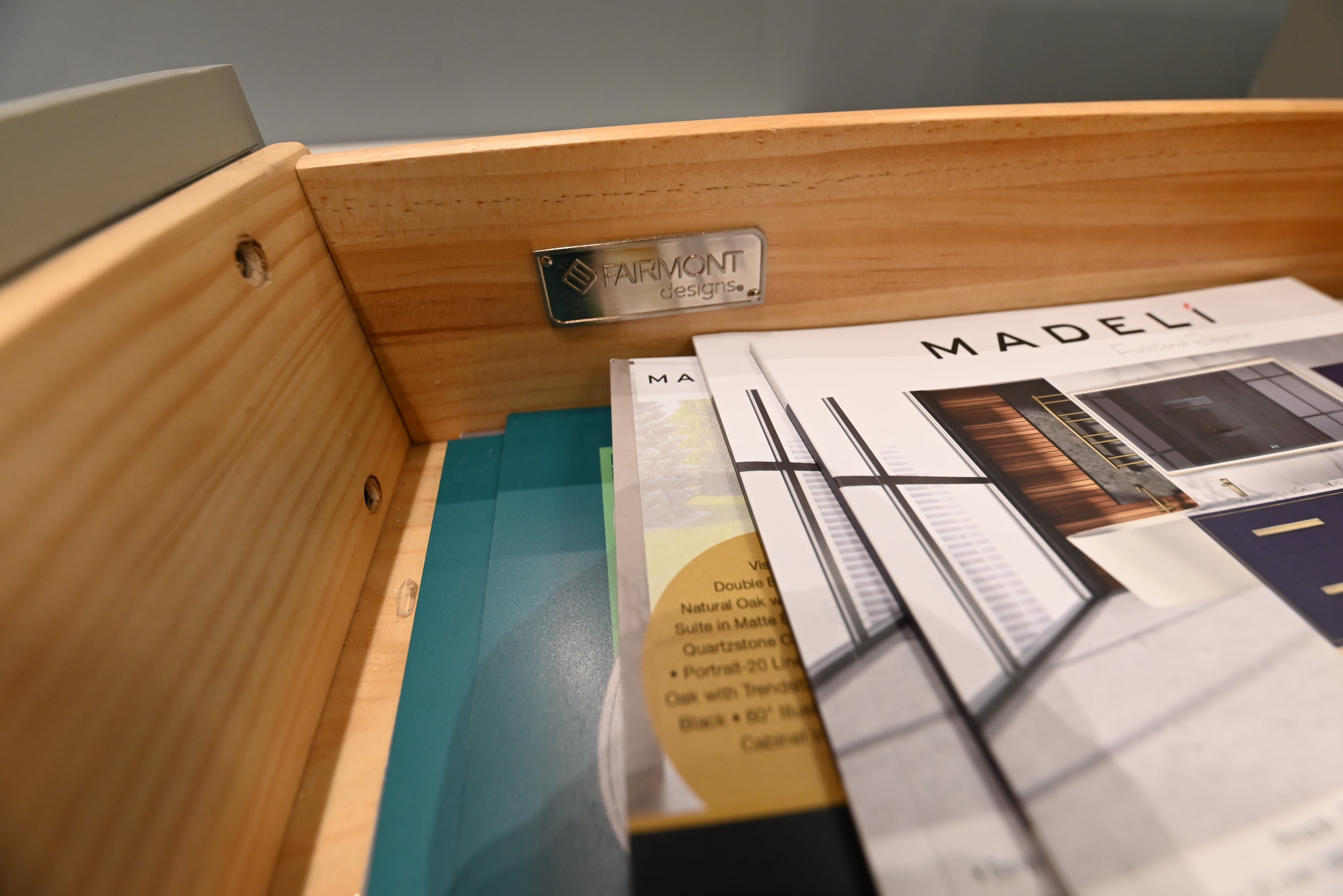 Fairmont Designs Transitional 44" Grey Single Vanity with White Top, Sink and Faucet