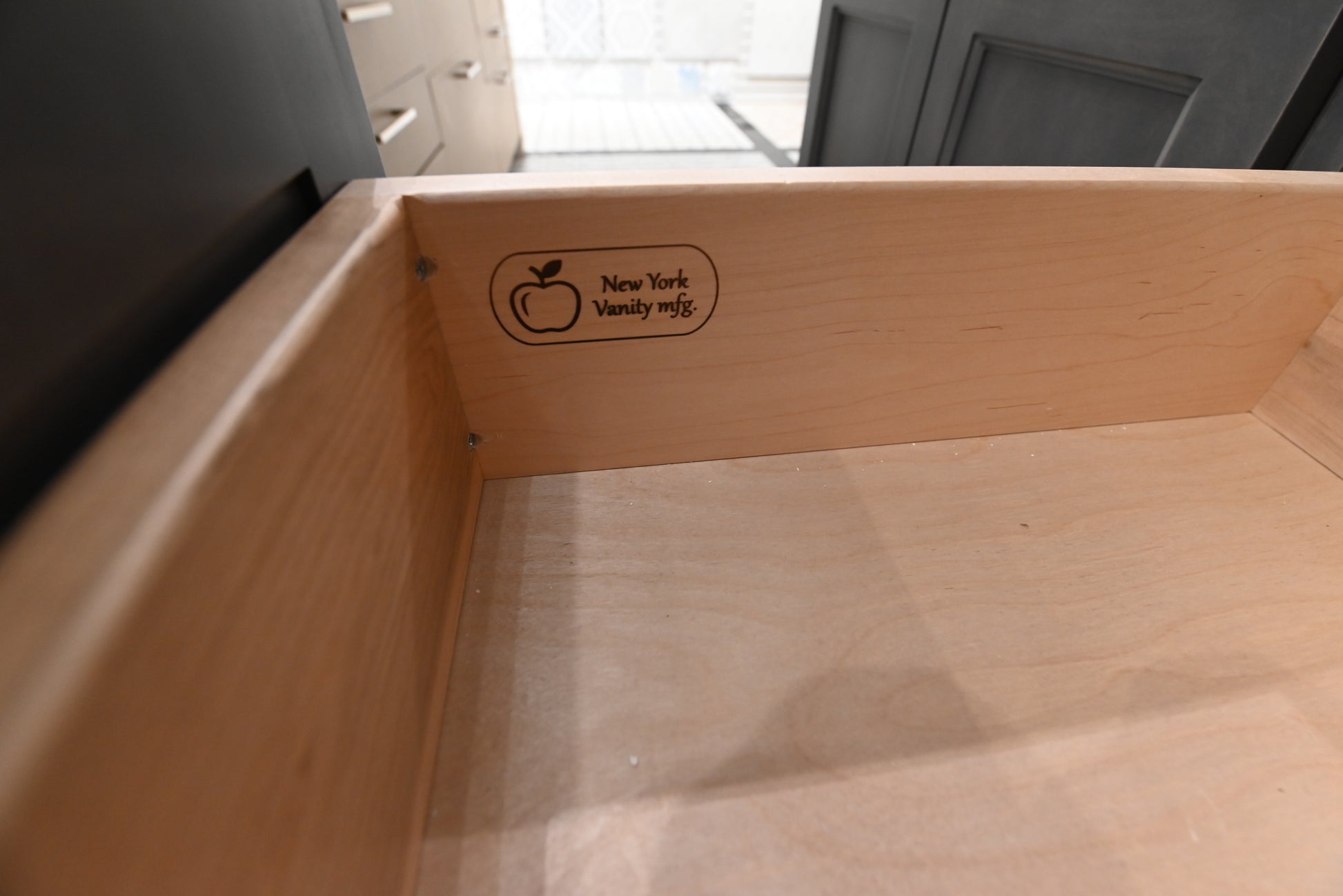 New York Vanity Mfg Transitional 36" Dark Grey Wood Single Vanity Base