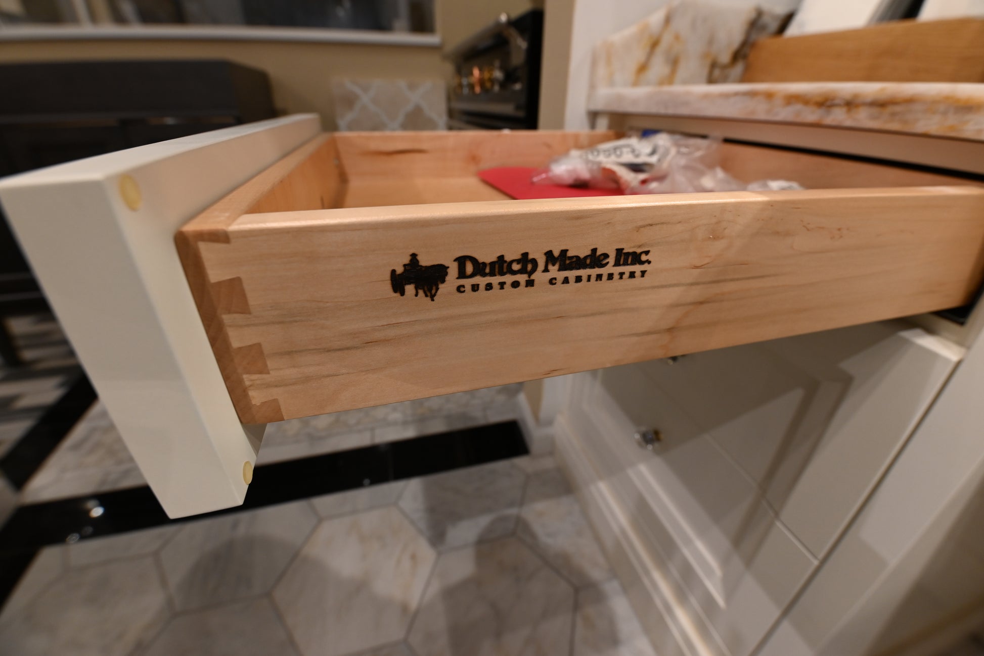 Dutch Made Traditional 78" Cream Wooden Cabinet Makeup Vanity Station