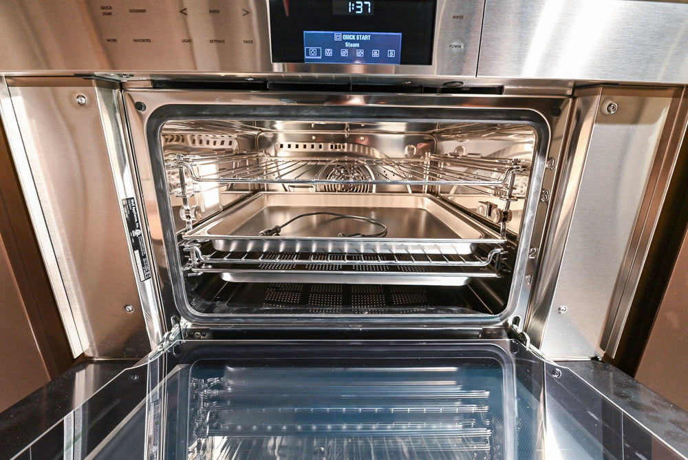 Poliform Artex Glacier White & Moka Modern Kitchen with Marble Countertops and Sub-Zero & Wolf Appliances