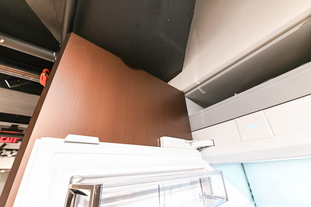 Poliform Artex Glacier White & Moka Modern Kitchen with Marble Countertops and Sub-Zero & Wolf Appliances