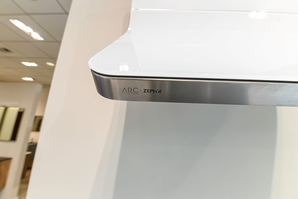Aster Cucine Modern Glossy White Kitchen with Island