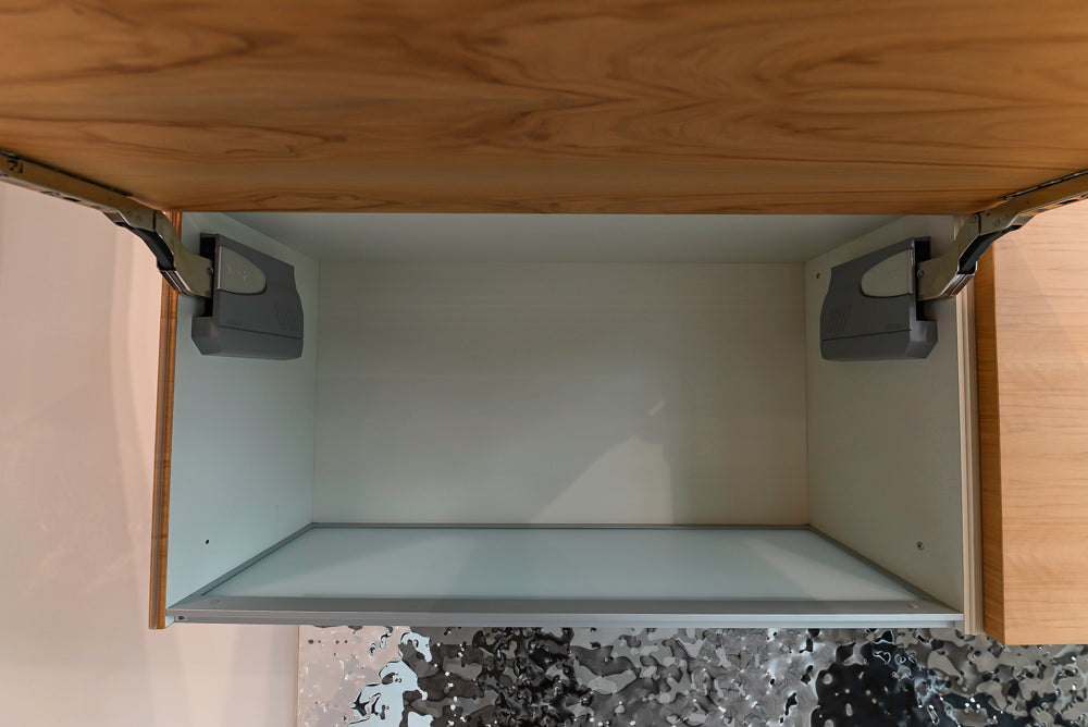 Aster Cucine Modern Glossy White Kitchen with Island