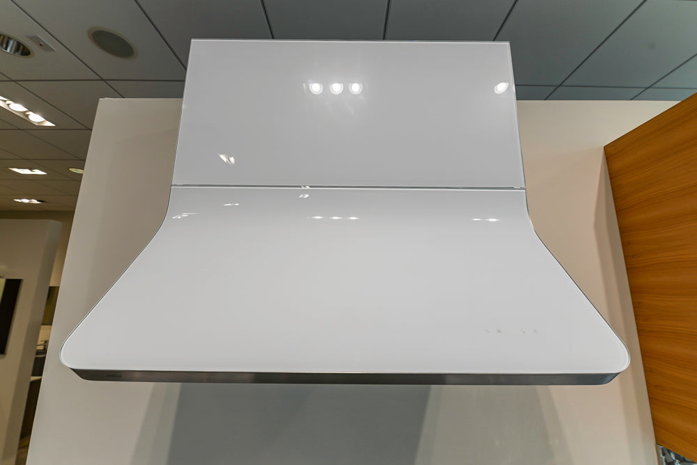 Aster Cucine Modern Glossy White Kitchen with Island