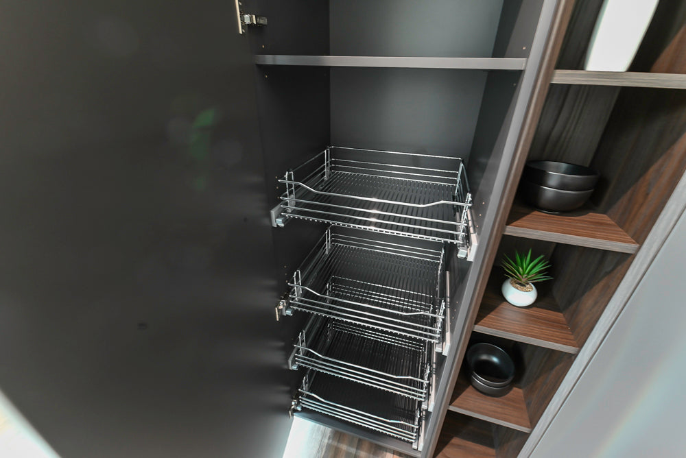 Aster Cucine Modern Two-Tone Kitchen with Island & Appliances