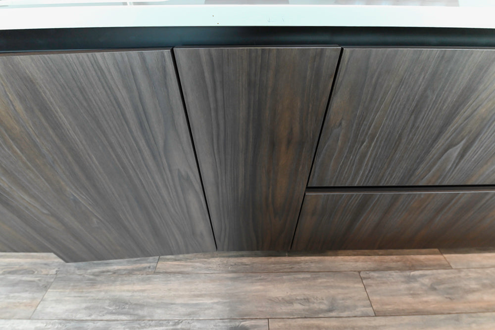 Aster Cucine Modern Two-Tone Kitchen with Island & Appliances
