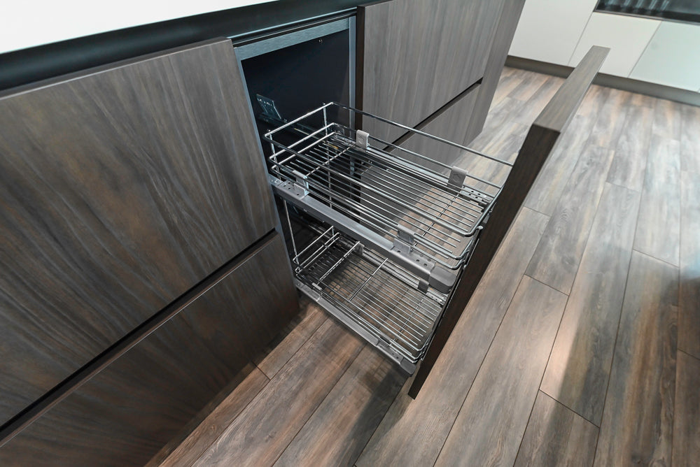Aster Cucine Modern Two-Tone Kitchen with Island & Appliances