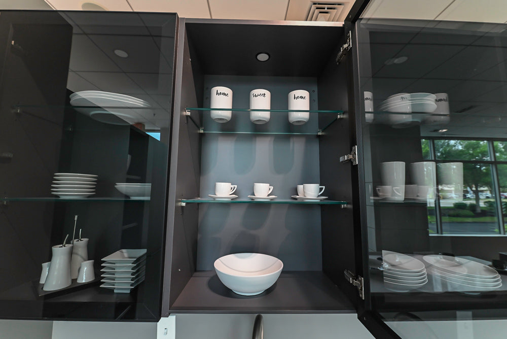 Aster Cucine Modern Two-Tone Kitchen with Island & Appliances