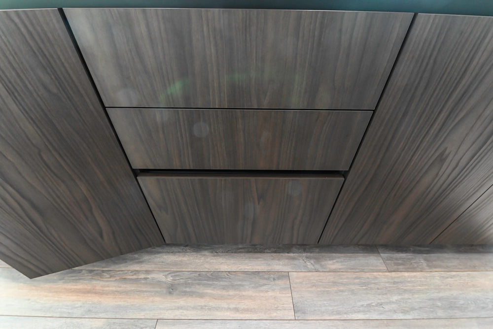 Aster Cucine Modern Two-Tone Kitchen with Island & Appliances