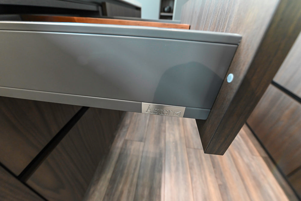 Aster Cucine Modern Two-Tone Kitchen with Island & Appliances