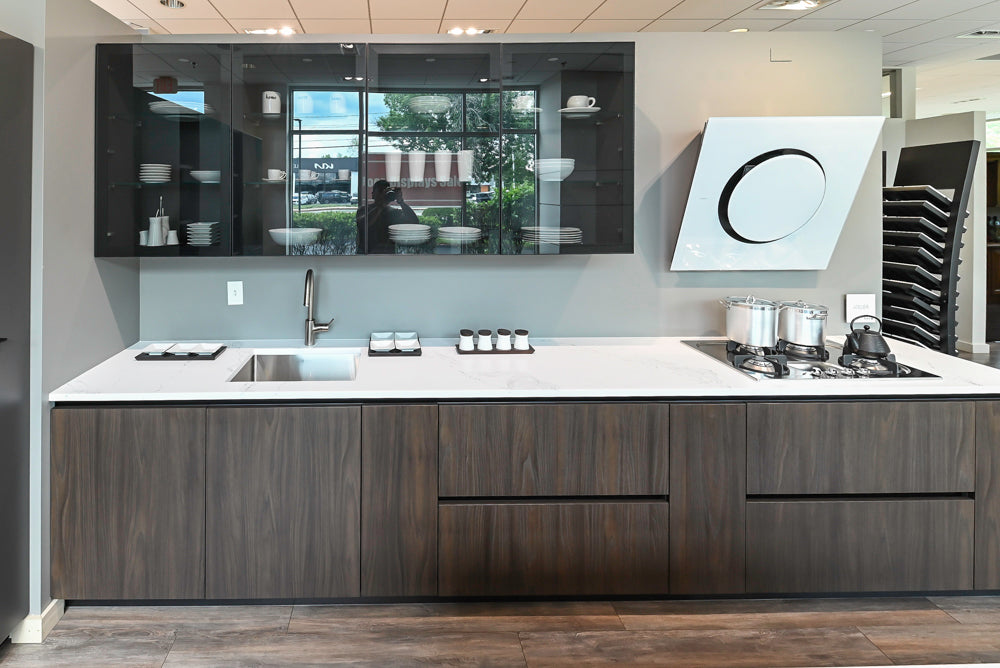 Aster Cucine Modern Two-Tone Kitchen with Island & Appliances