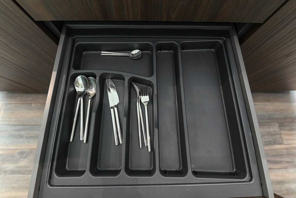 Aster Cucine Modern Two-Tone Kitchen with Island & Appliances