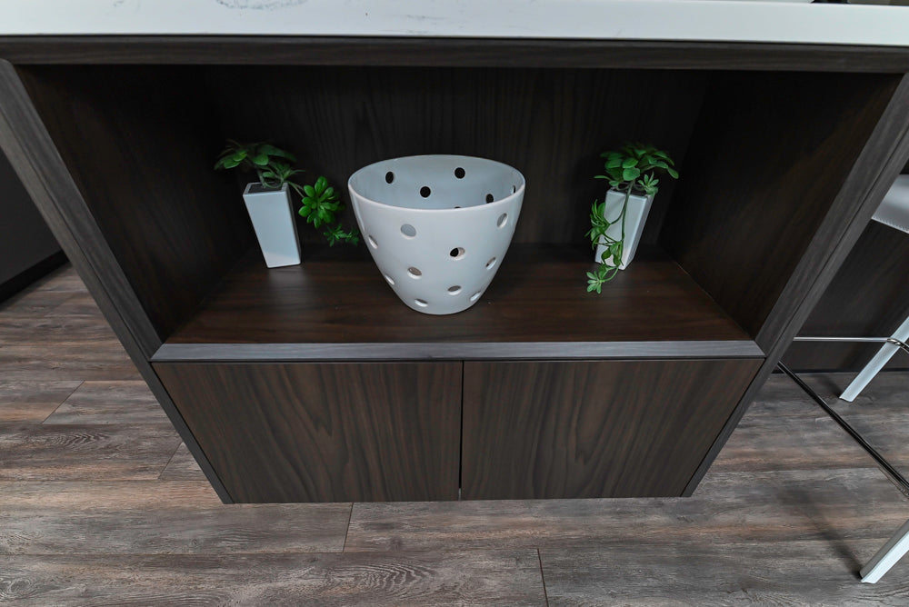 Aster Cucine Modern Two-Tone Kitchen with Island & Appliances