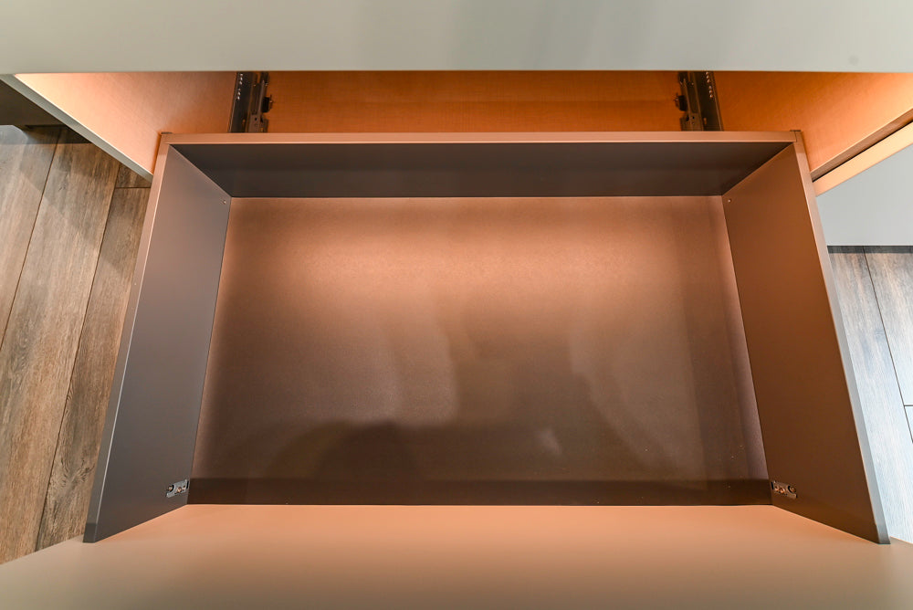 Aster Cucine Modern Lacquered with Metallic Finish Kitchen & Island