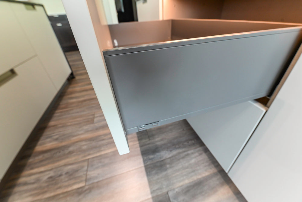 Aster Cucine Modern Lacquered with Metallic Finish Kitchen & Island