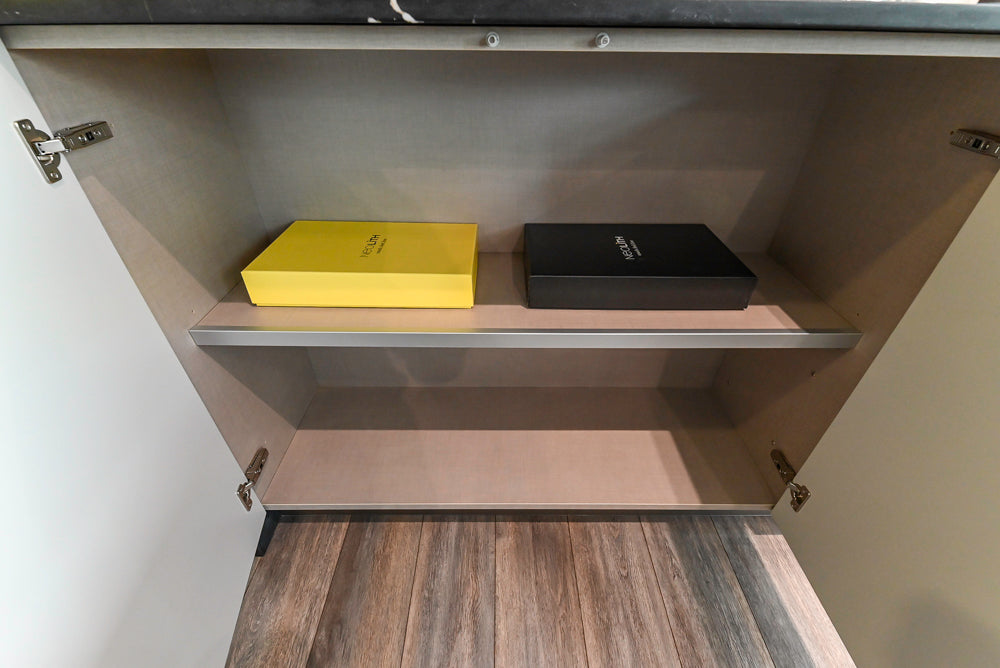 Aster Cucine Modern Lacquered with Metallic Finish Kitchen & Island
