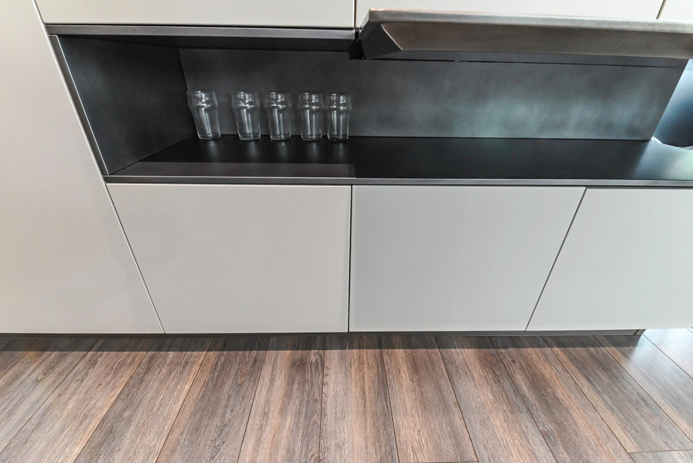 Aster Cucine Modern Lacquered with Metallic Finish Kitchen & Island