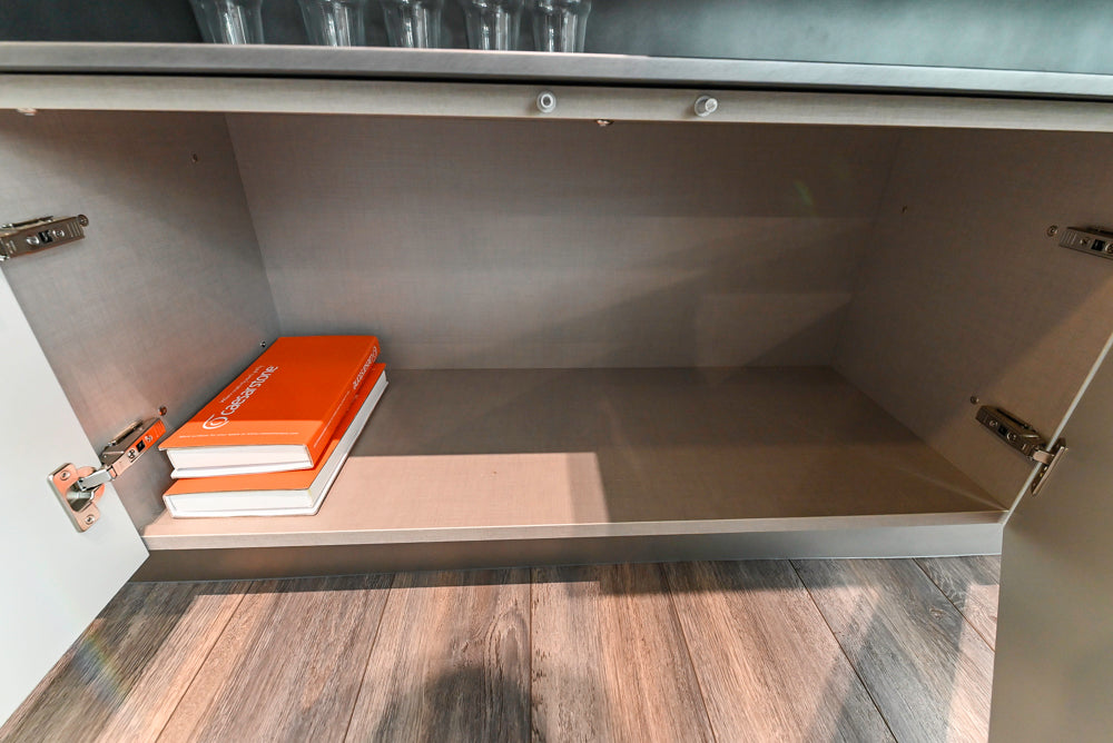 Aster Cucine Modern Lacquered with Metallic Finish Kitchen & Island