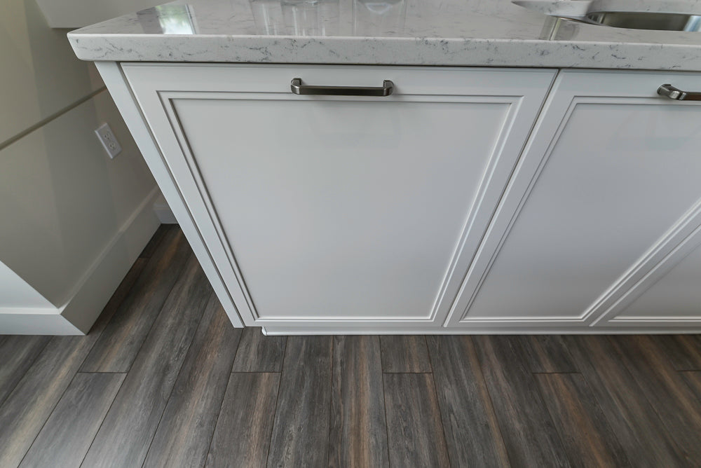 Aster Cucine Transitional White & Wood Kitchen with Island