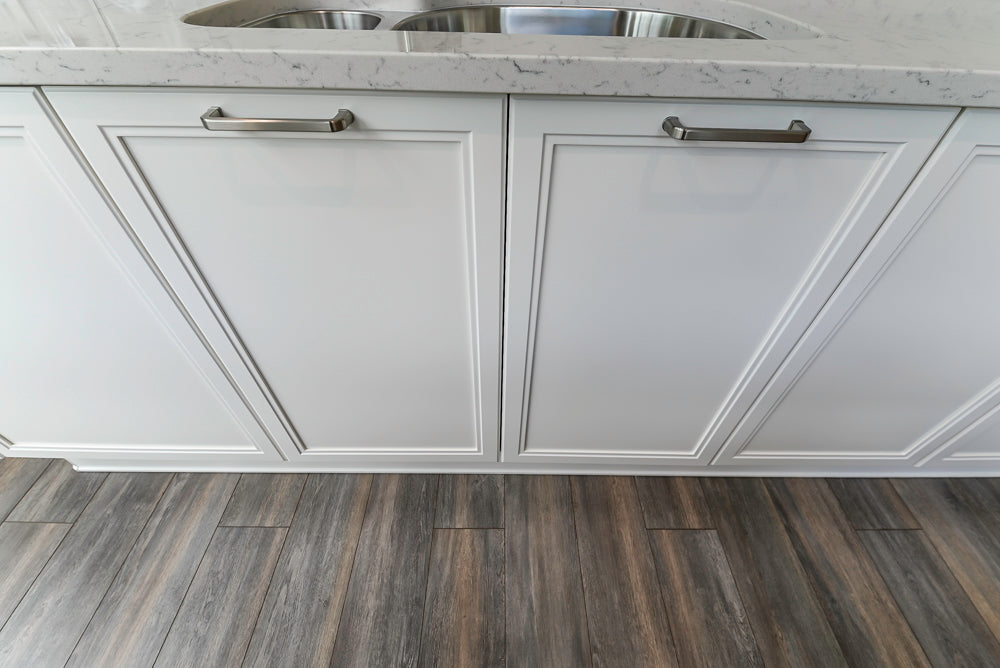 Aster Cucine Transitional White & Wood Kitchen with Island