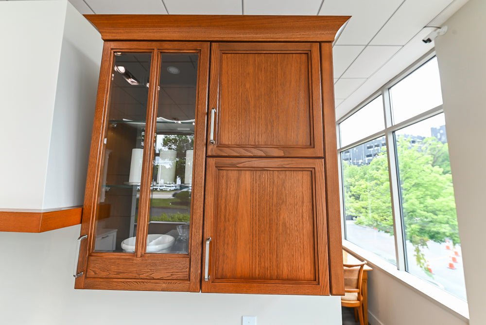 Aster Cucine Transitional White & Wood Kitchen with Island