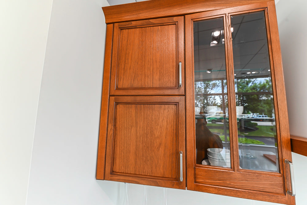 Aster Cucine Transitional White & Wood Kitchen with Island