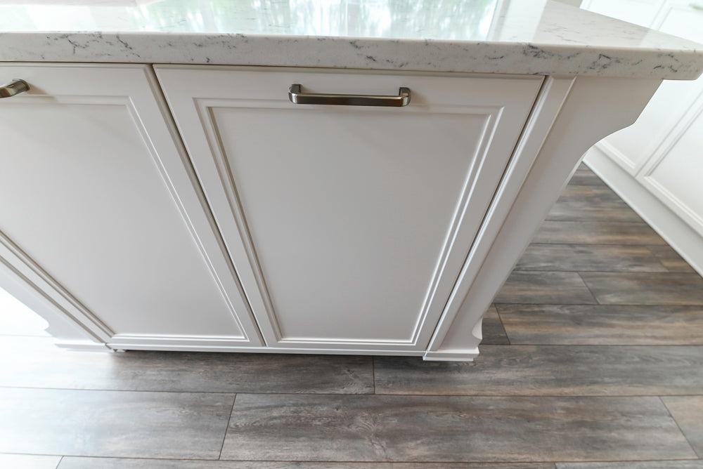 Aster Cucine Transitional White & Wood Kitchen with Island