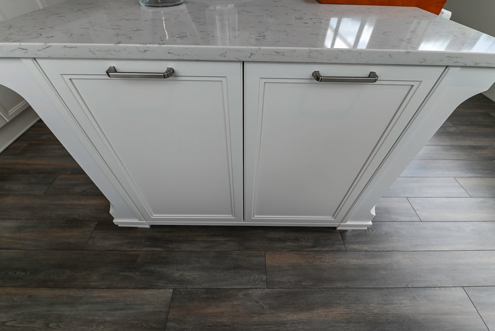 Aster Cucine Transitional White & Wood Kitchen with Island